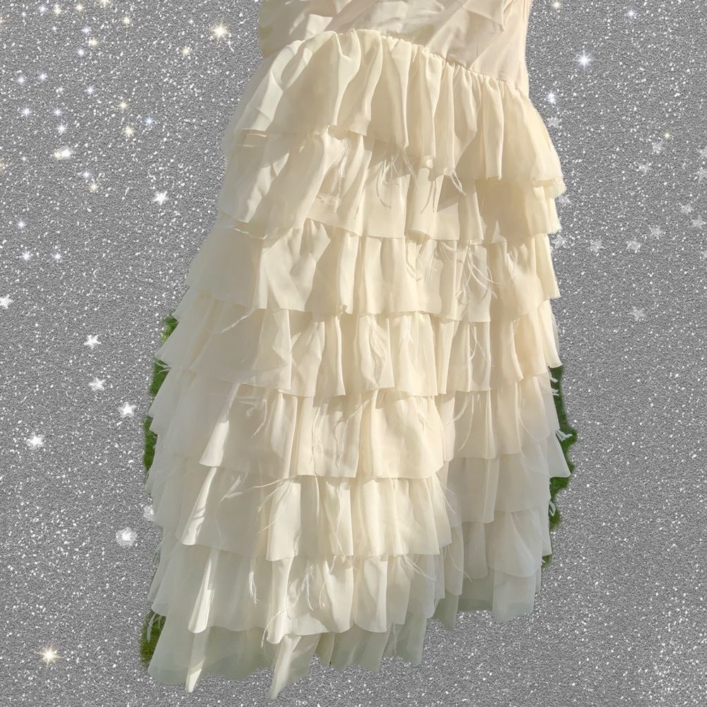 NWT $1500 Ann Taylor | Mermaid |Wedding Dress W/ Ruffled Tiers & Layers - Picture 3 of 16